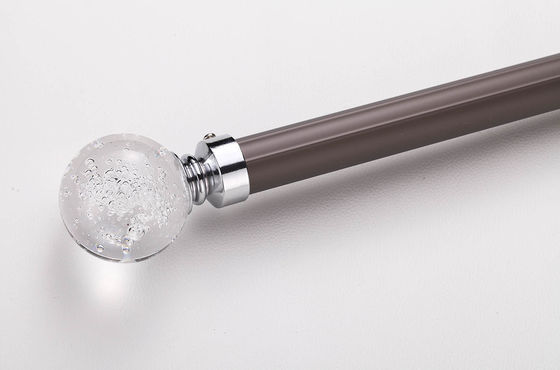 ভালো দাম Aluminum Material Grey Color Modern Design Fancy Curtain Rod With Crystal End Cap অনলাইনে