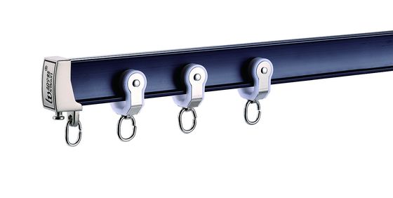 ভালো দাম Silent Sealing Curtain Tracks Black Aluminum Curtain Accessories Rails For Curved Windows অনলাইনে