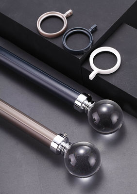 ভালো দাম Curtain Rod Single Rod Aluminum Alloy Silent Top Side Mounted Bracket Roman Rod Curtain Track Accessories অনলাইনে